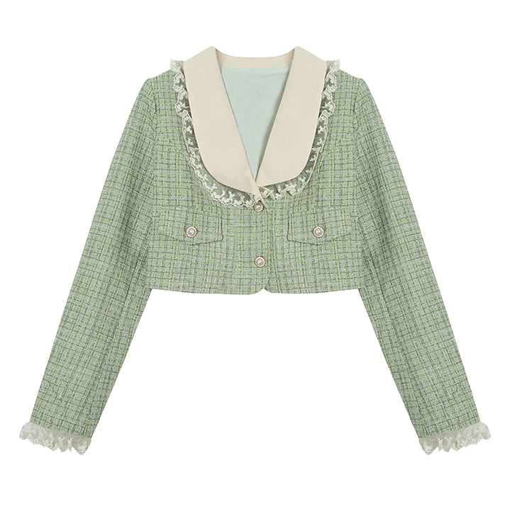 Conjunto de tweed Peter Pan de Matcha
