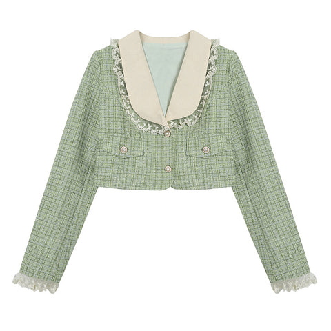 Conjunto de tweed Peter Pan de Matcha