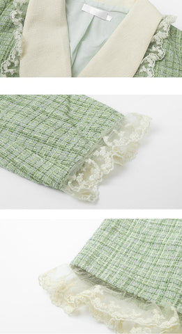 Conjunto de tweed Peter Pan de Matcha
