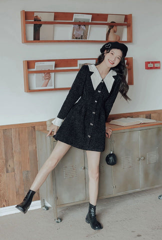 Sweet Bow Peter Pan Knit Dress