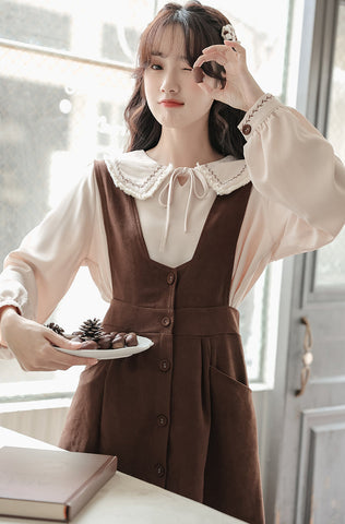 Little Baker Button Up Pinafore Dress