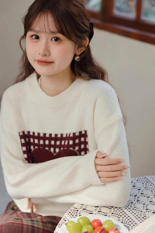 Patchwork Heart Sweater