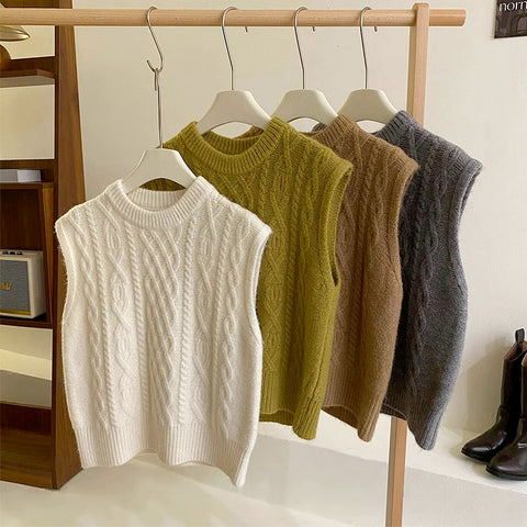 Fall Cable Knit Vest