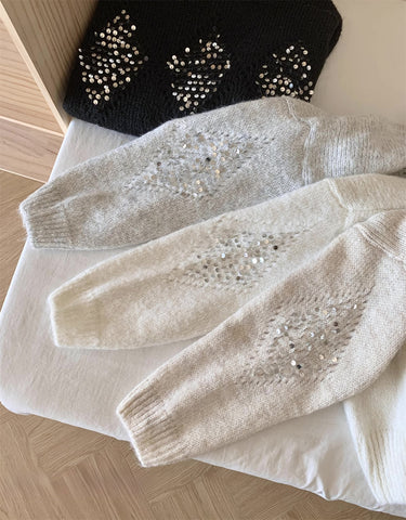 Sequin Diamond Sweater