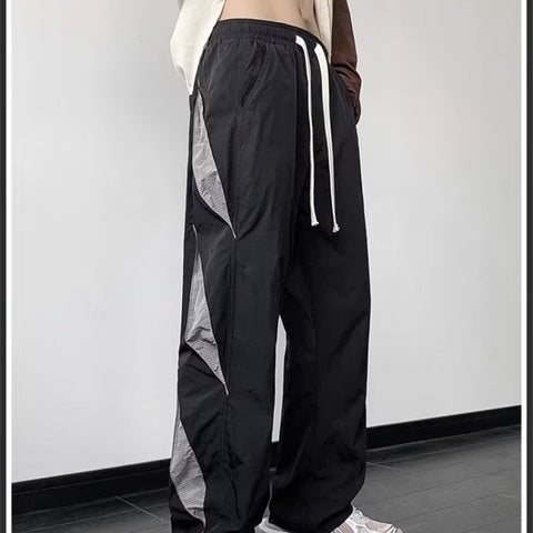 Zip Fly Wide Leg Parachute Pants