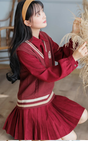 Prep School Vest & Dress Set