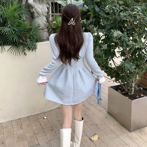 Sweet Bow Peter Pan Knit Dress