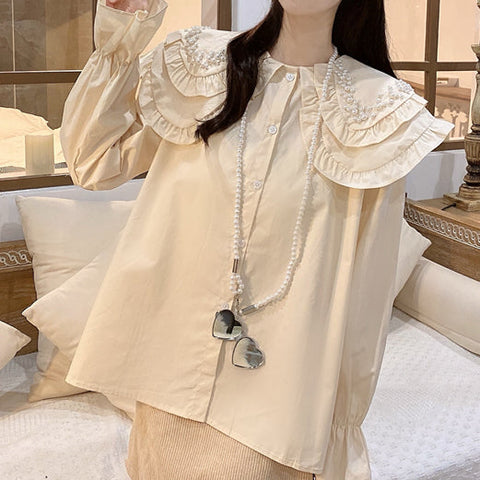 Pearl Peter Pan Button Up Shirt