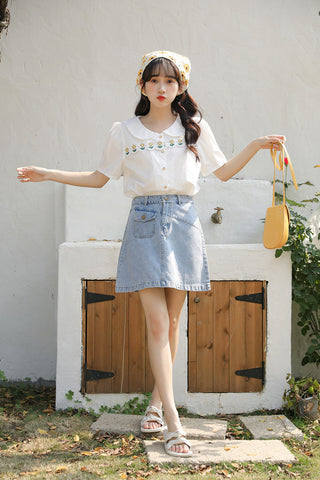 Daisy Chain Scalloped Blouse