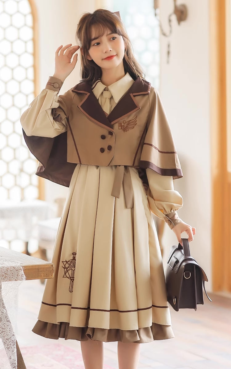 Conjunto de vestido y capa de Little Witch Academia