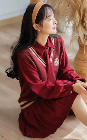 Prep School Vest & Dress Set