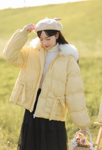 Little Bow Puffer Jacket