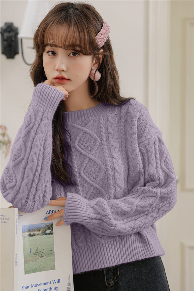 Basic Cable Knit Sweater