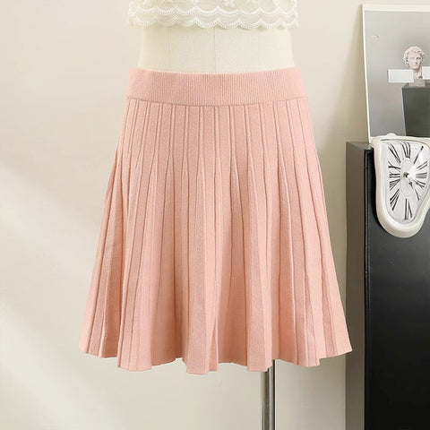 Minifalda de punto plisada