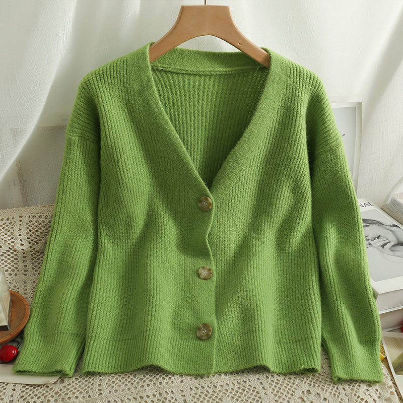 Basic Ribbed Knit Cardigan