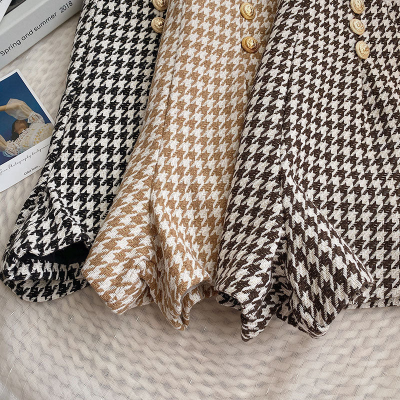 Houndstooth Tweed Shorts