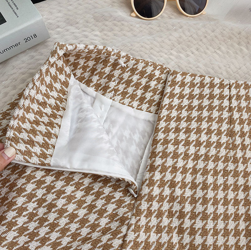 Houndstooth Tweed Shorts