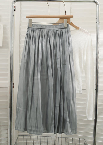 Satin Shine Midi Skirt