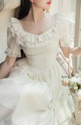 Blanc Rose Midikleid