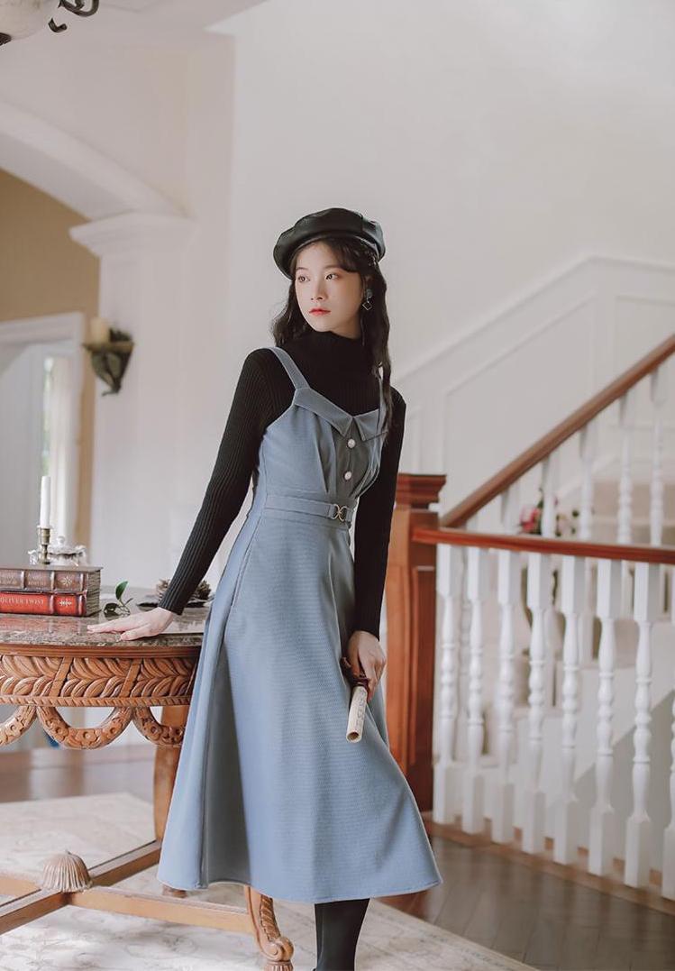 Corduroy Pearl Cami Midi Dress