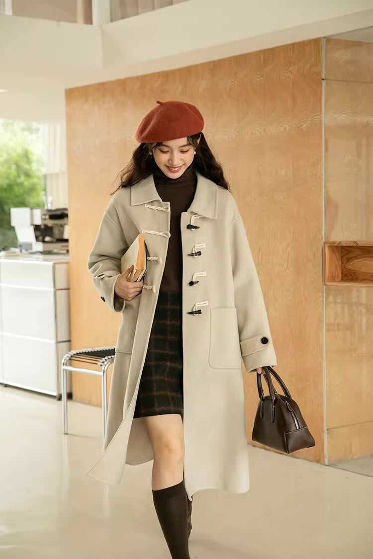 Basic Toggle Button Midi Coat