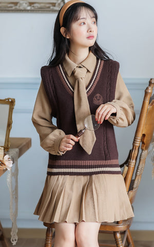 Prep School Vest & Dress Set