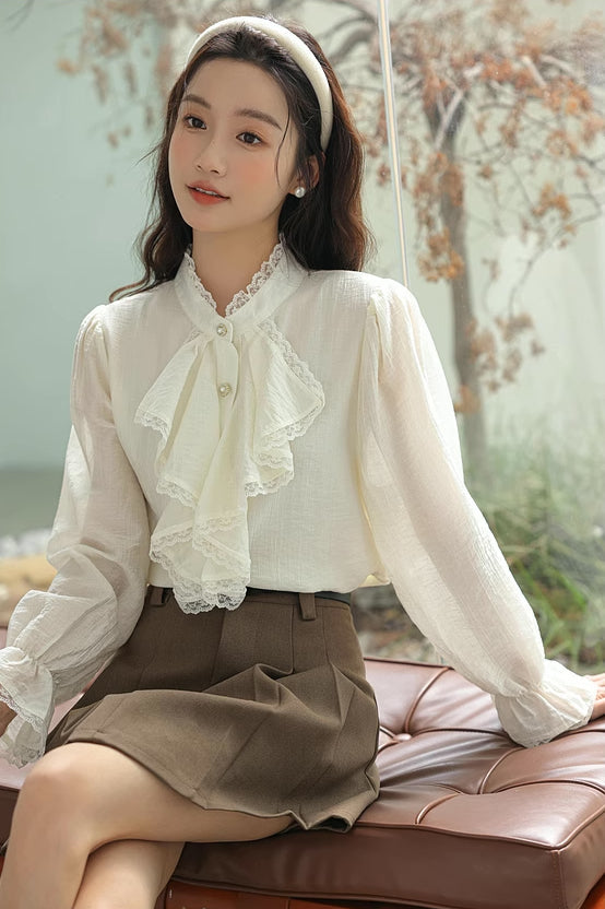 Cascade Front Blouse
