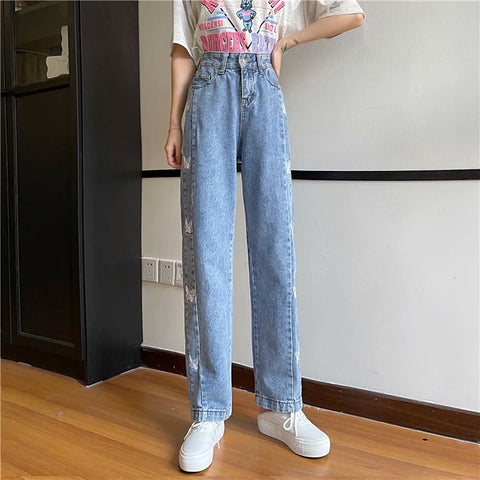 Butterfly Embroidered Jeans