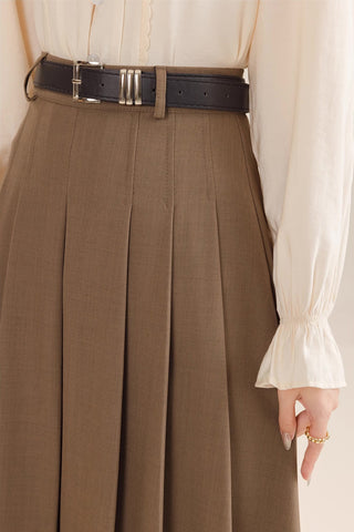 Plissierter Midi-Tennisrock