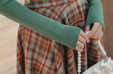 Maple – Karierter Midi-Tellerrock