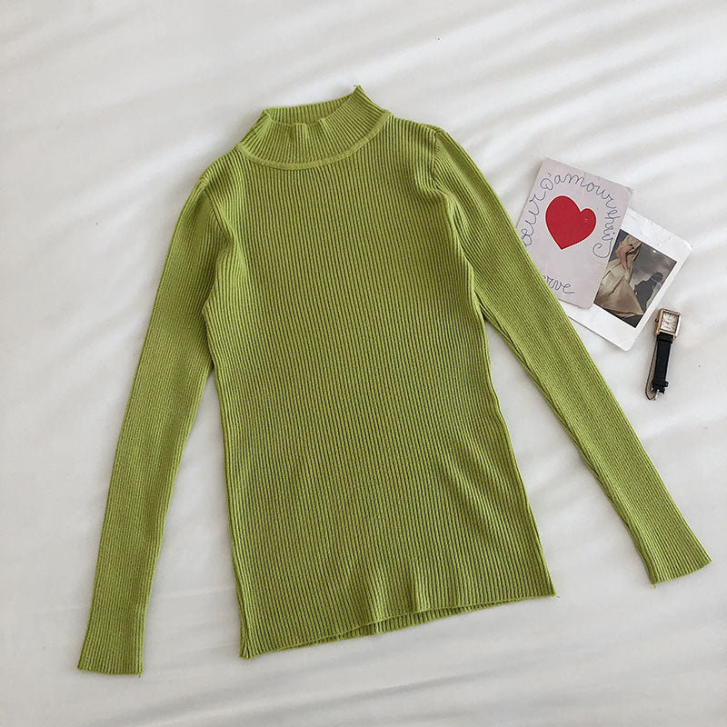 Basic-Pullover mit Stehkragen