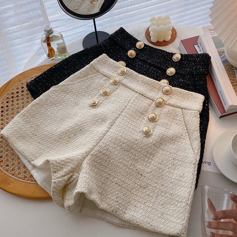 Pantalones cortos de tweed con lentejuelas a medida