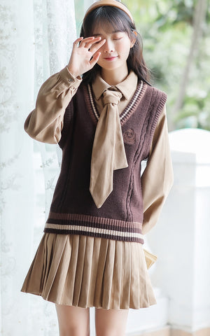 Prep School Vest & Dress Set