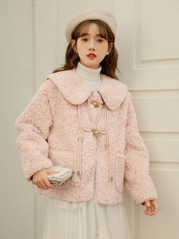 Abrigo de peluche de corderito