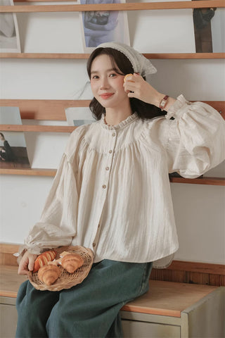 Marshmallow Puff Sleeve Blouse