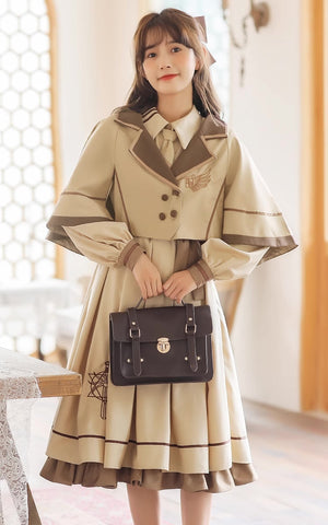 Conjunto de vestido y capa de Little Witch Academia