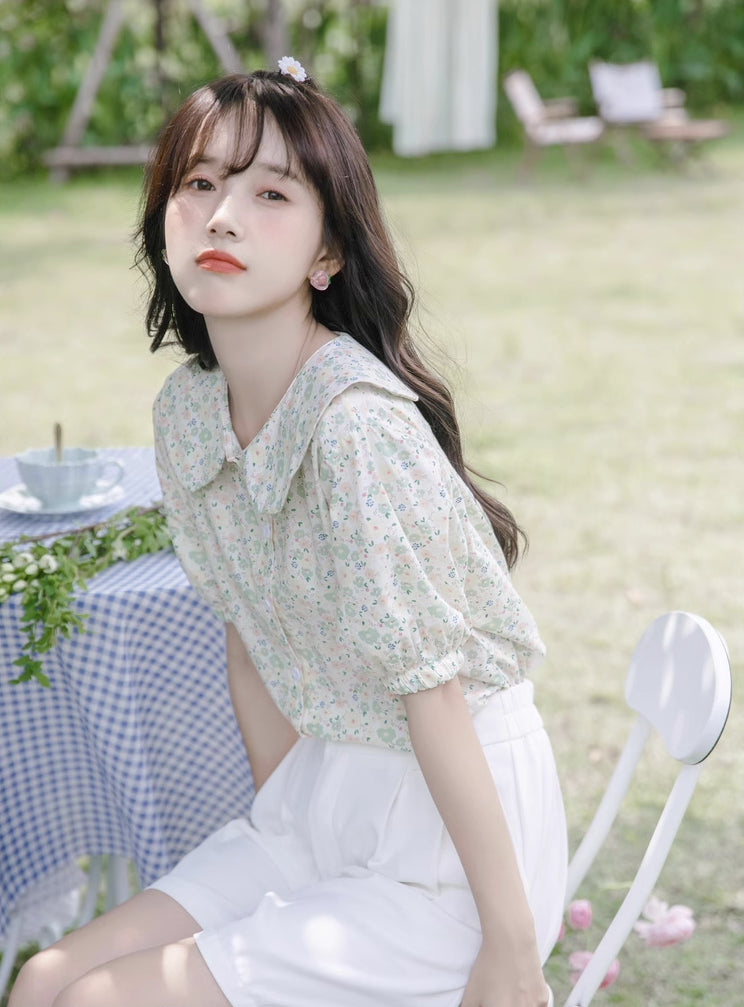 Blusa de jardín pastel