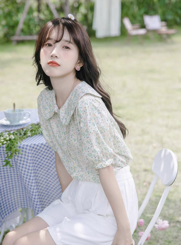 Blusa de jardín pastel