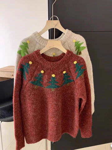 Suéter Fair Isle con árbol de Navidad
