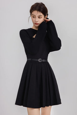 Two-Piece Mini Cami Dress & Sweater Set