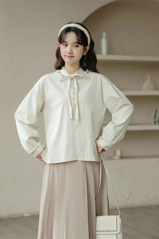 Ruffle Tie Blouse