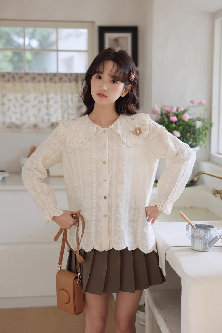 Floral Broderie Blouse