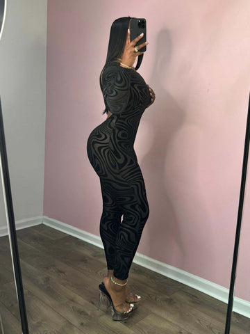Deep V Neck Velvet Bodycon Dress
