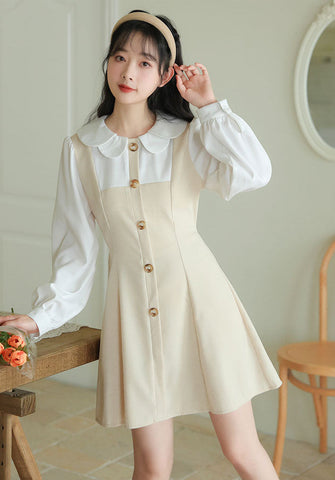 Twofer Minikleid mit Muschelkragen