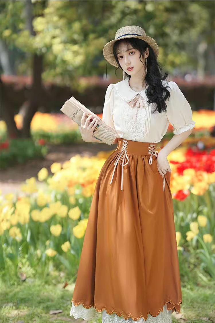 Evergarden Short Sleeve Blouse & Skirt Set