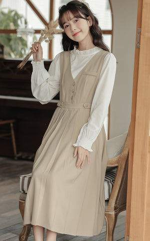 Journalist Midi Pinafore Set