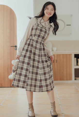 Plaid Cami Swing Dress