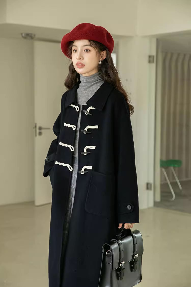 Basic Toggle Button Midi Coat