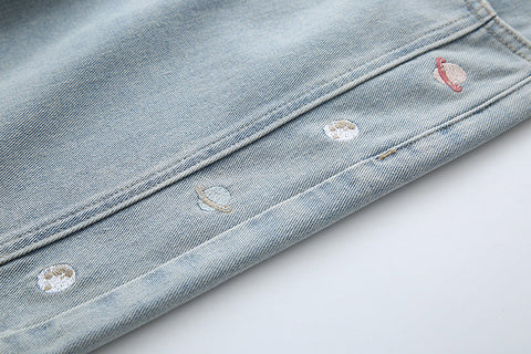 Saturn Embroidered Shorts