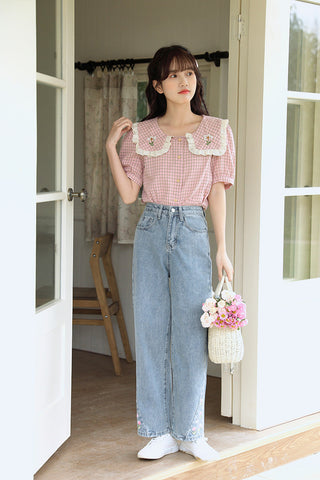 Bluse mit Blumenmuster im Cottage-Stil